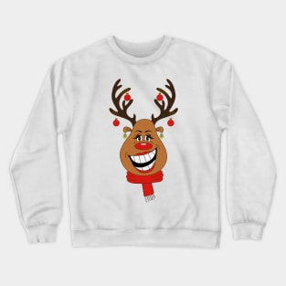 Funny Glamorous Reindeer Crewneck Sweatshirt